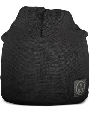 North Sails Logo-Patch Beanie Hat - Black