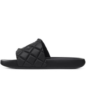MCM Quilted Diamond Slides - Black