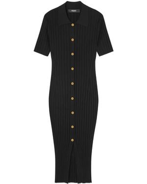 Versace ニット シャツドレス - ブラック