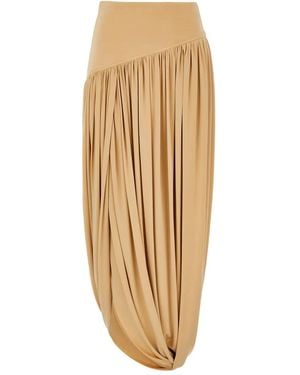 Ferragamo Skirt With Basque Detail - Natural