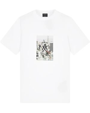 ARMANI EXCHANGE Graphic-Print T-Shirt - White