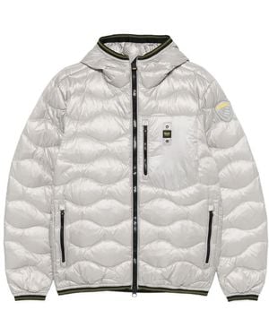 Blauer Quilted Hooded Jacket - Grey