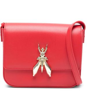 Patrizia Pepe Essential Fly Leather Shoulder Bag - Red