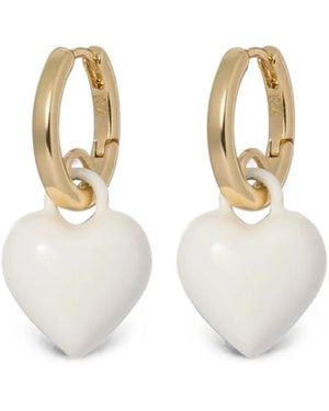 Roxanne Assoulin Itsy Bitsy Heart Earrings - White