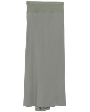 Rick Owens Puddle Hem Fitted Skirt - Grey