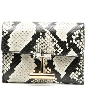 Tom Ford Portafoglio Con Effetto Serpente - Nero