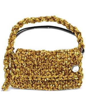 Jil Sander Sequin-Embellished Shoulder Bag - Metallic