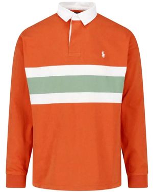 Polo Ralph Lauren Long Sleeve Rugby Polo Shirt - Orange