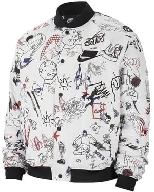 Nike Nsw Printed Bomber Jacket - Gray