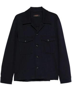 Officina 36 Button-Down Flap-Pocket Jacket - Blue