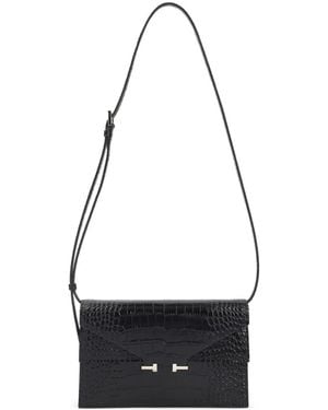Tom Ford Crocodile-Effect Shoulder Bag - White
