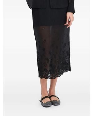 Liu Jo Paisley-Motif Skirt - Black