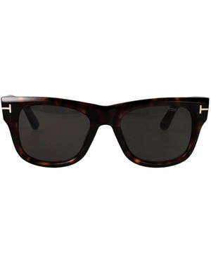 Tom Ford Finn-02 Tortoise-Shell Sunglasses - Black