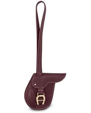 Aigner Porte-Clés En Forme De Selle À Plaque Logo - Purple