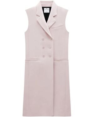 Courreges Abrigo Con Doble Botonadura - Rosa