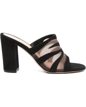 Gianvito Rossi Slip-On Heeled Sandals - Black