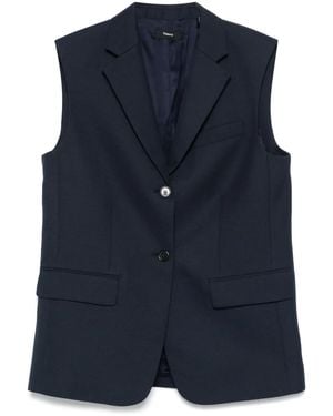Theory Gilet Con Revers A Lancia - Blu