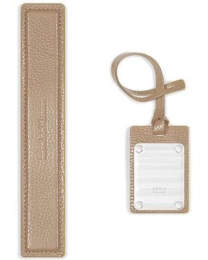 Fpm Milano Shimmer Metal Leather Address Tag - White