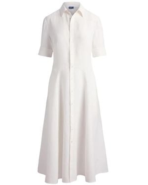 Polo Ralph Lauren Midi Button-Down Dress - White