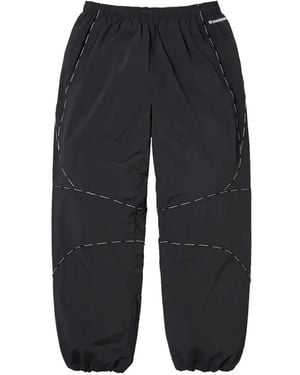 Supreme Logo-Piping Track Trousers - Blue