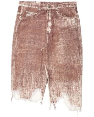 CAMPERLAB Gerafelde Denim Rok - Roze