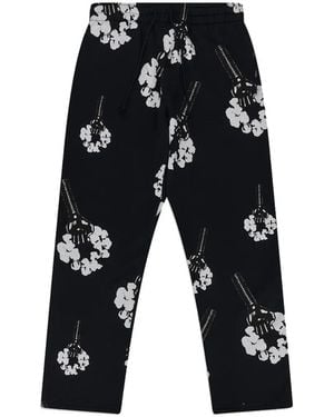 DENIM TEARS Pantalones De Chándal Fist Wreath De X Hardies - Blanco