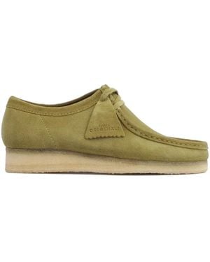 Clarks Polacchini Wallabee "Khaki Suede" - Verde
