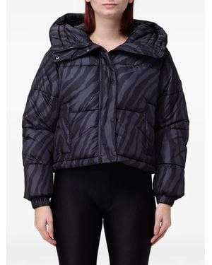 Save The Duck Rhiannon Zebra-Print Puffer Jacket - Blue