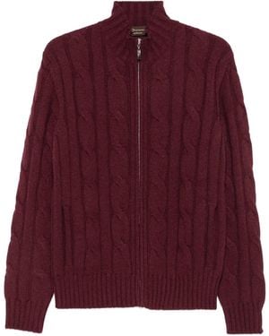 Doriani Cardigan Mit Zopfmuster - Lila