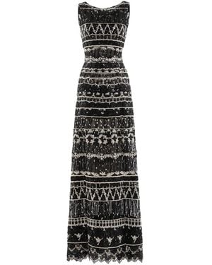 Saiid Kobeisy Vestido largo bordado - Blanco