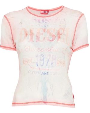DIESEL Cotton T-Shirt - Pink