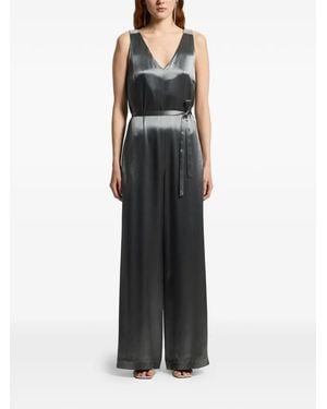 Peserico Shiny Satin Jumpsuit - Black