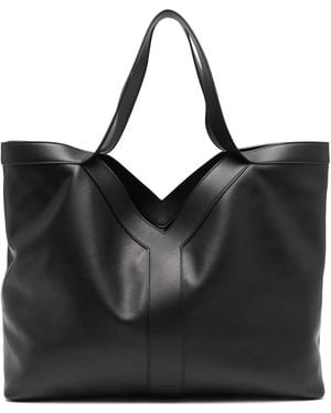 Saint Laurent Large Y Leather Tote Bag - Black