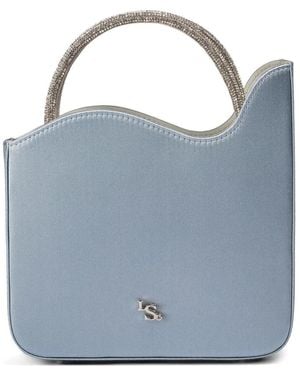 Le Silla Mini Ivy Crystal-Embellished Wave-Edge Bag - Blue