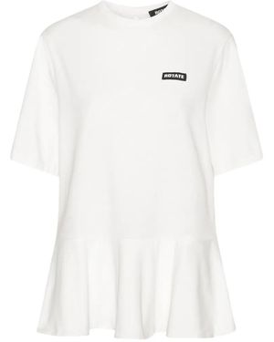 ROTATE BIRGER CHRISTENSEN Logo-Detail T-Shirt - White
