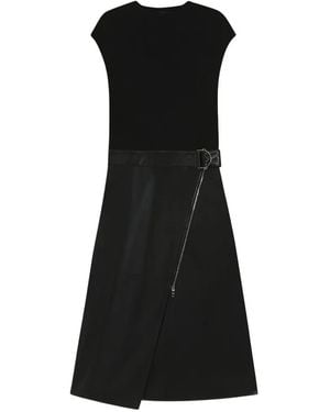 BOSS Zip Wrap Dress - Black