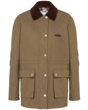 Moschino Corduroy-Collar Utility Jacket - Brown