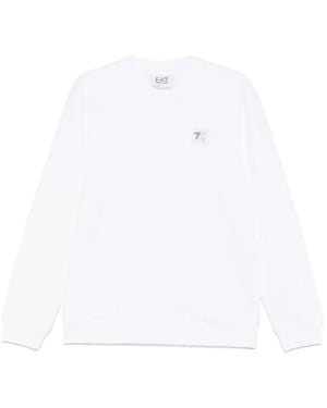 EA7 Sweater Met Grafische Print - Wit