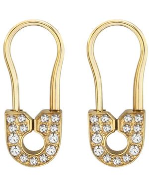 Philipp Plein Plein Safety Pin Earrings - Metallic