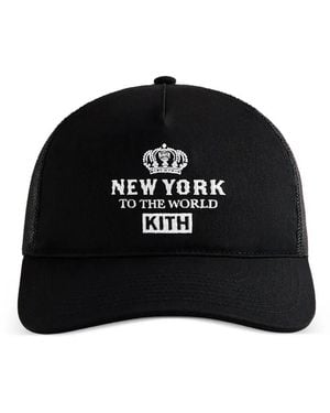 Kith Nolan Relaxed-Twill Trucker Cap - Black