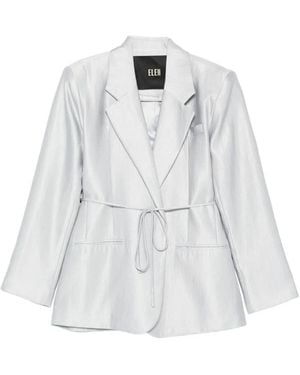 ELEH Tie-Belt Blazer - White