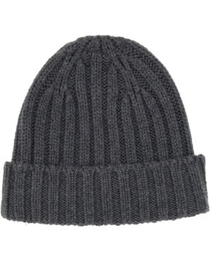 Aspesi Ribbed-Knit Beanie - Grey