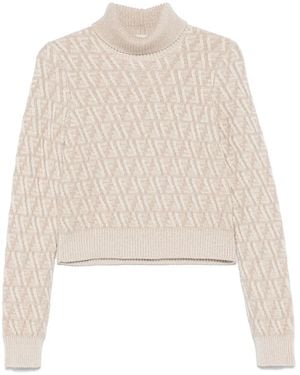 Fendi モノグラム セーター - ナチュラル
