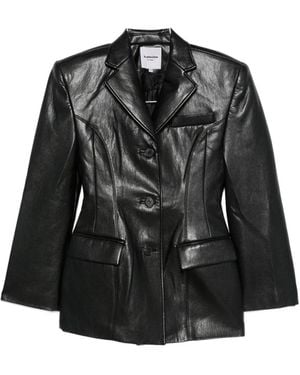 LA PISCINE Structured-Shoulder Blazer - Black