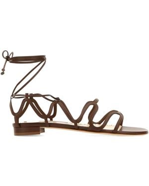 Manolo Blahnik Sandali Fawda - Marrone