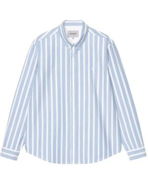 Carhartt Gestreept Overhemd - Blauw