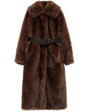 Moncler Belted Coat - Brown