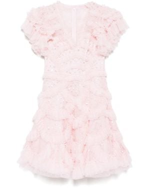 Needle & Thread Aurelie Mini Dress - Pink