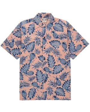 Fortela Pineapple Print Short-Sleeve Shirt - Grey