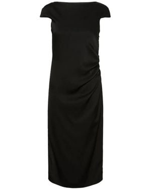 Max Mara Side-Slit Midi Dress - Black